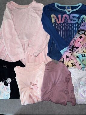 Kids Pink Long-Sleeve Tunic Top - Unbranded